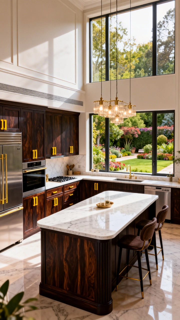 Image of L-Shape Kitchen with Island
