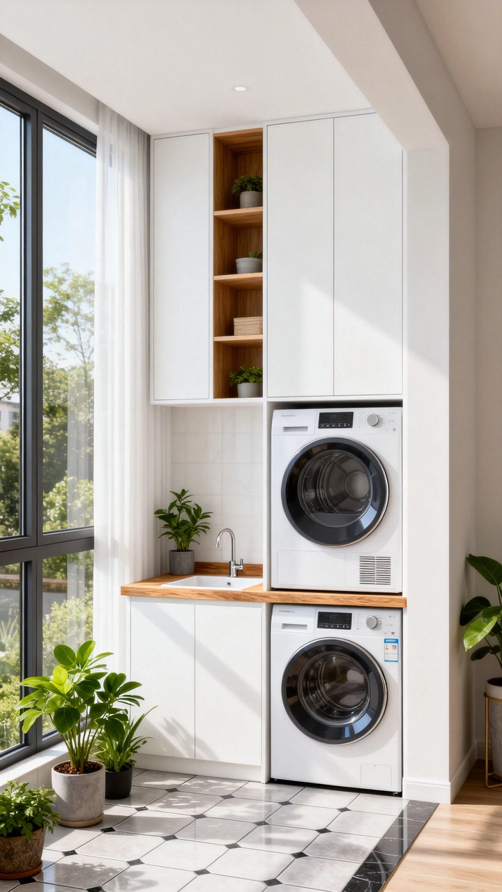 Balcony Storage & Laundry Cabinet 