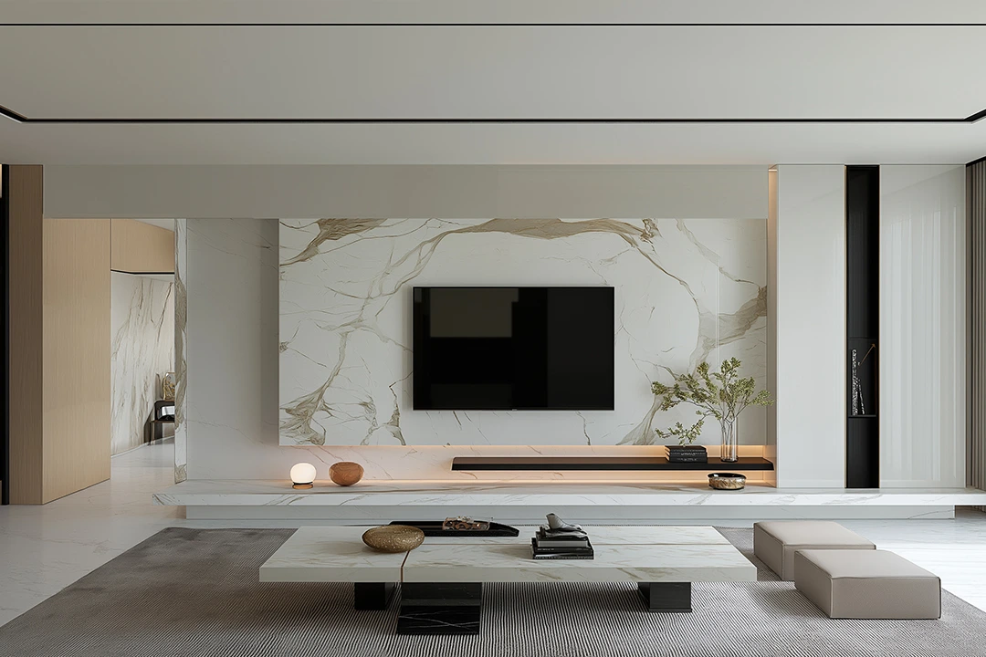 Custom Living Room & TV Cabinet Design