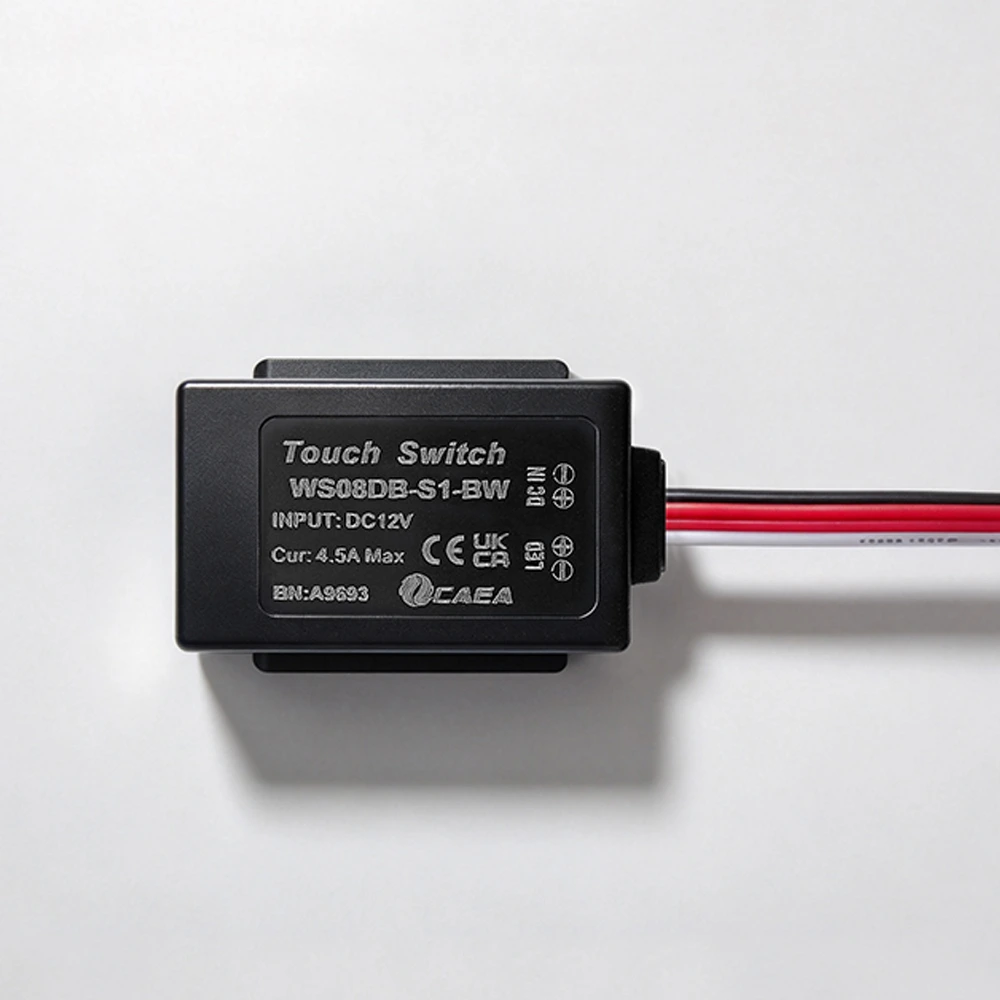 WS08DB 12V Single-Key Mirror Touch Sensor Switch WS08DB-S1-BW 5