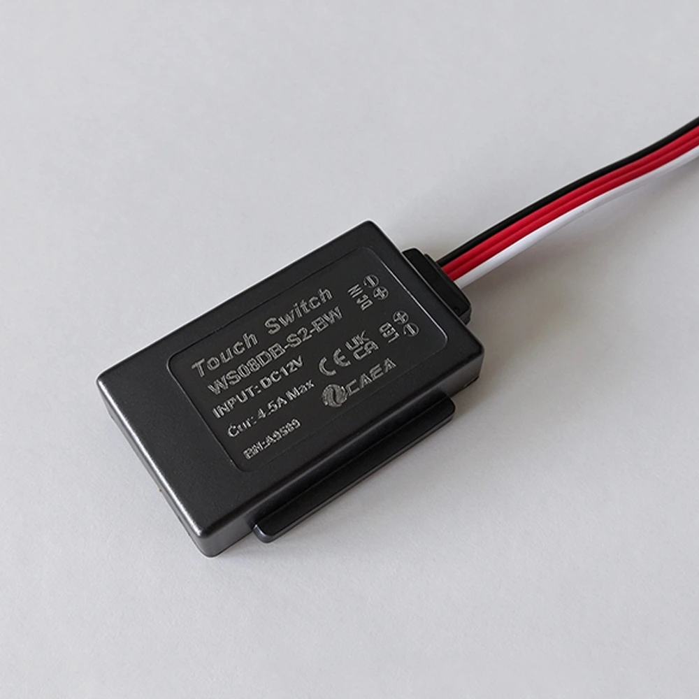 WS08DB 12V Single-Key Mirror Touch Switch with Single-Color Stepless Dimming WS08DB-S2-BW 3